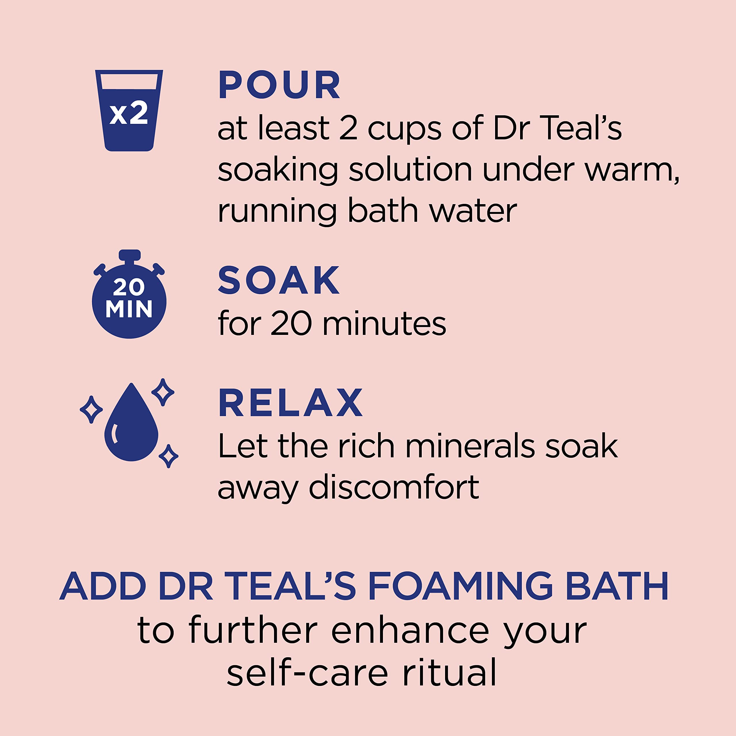 Dr Teal's Epsom Salt Magnesium Soak, Wellness Therapy with Rosemary & Mint, 3 lbs (Pack of 4)